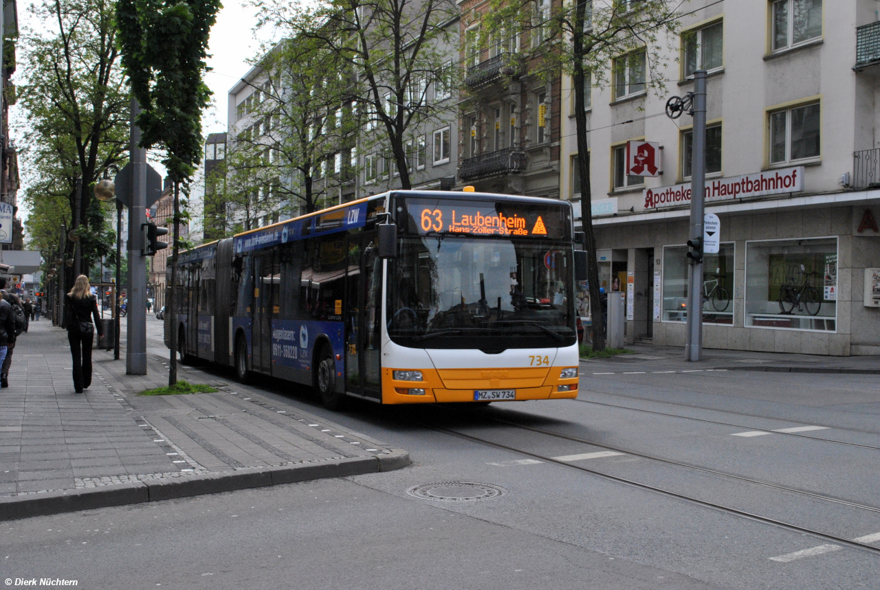 734 (MZ SW 734) · Mainz, Bahnhofstraße