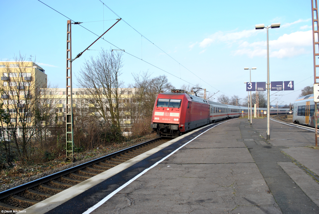 101 012-3 durchfährt den Hbf Lünen