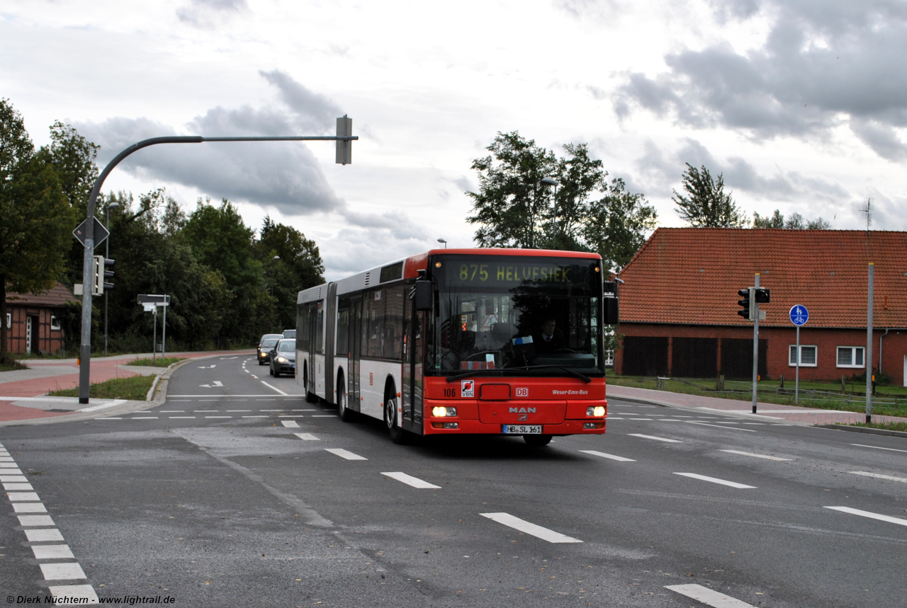 106 (HB SL 161) · Rotenburg, Mühlenstraße -> Burgstraße