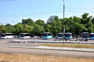 verschiedene Busse am Balti jaam (Hauptbahnhof) von Tallinn
