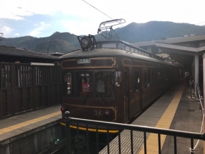 Keifuku Electric Raiload in Arashiyama